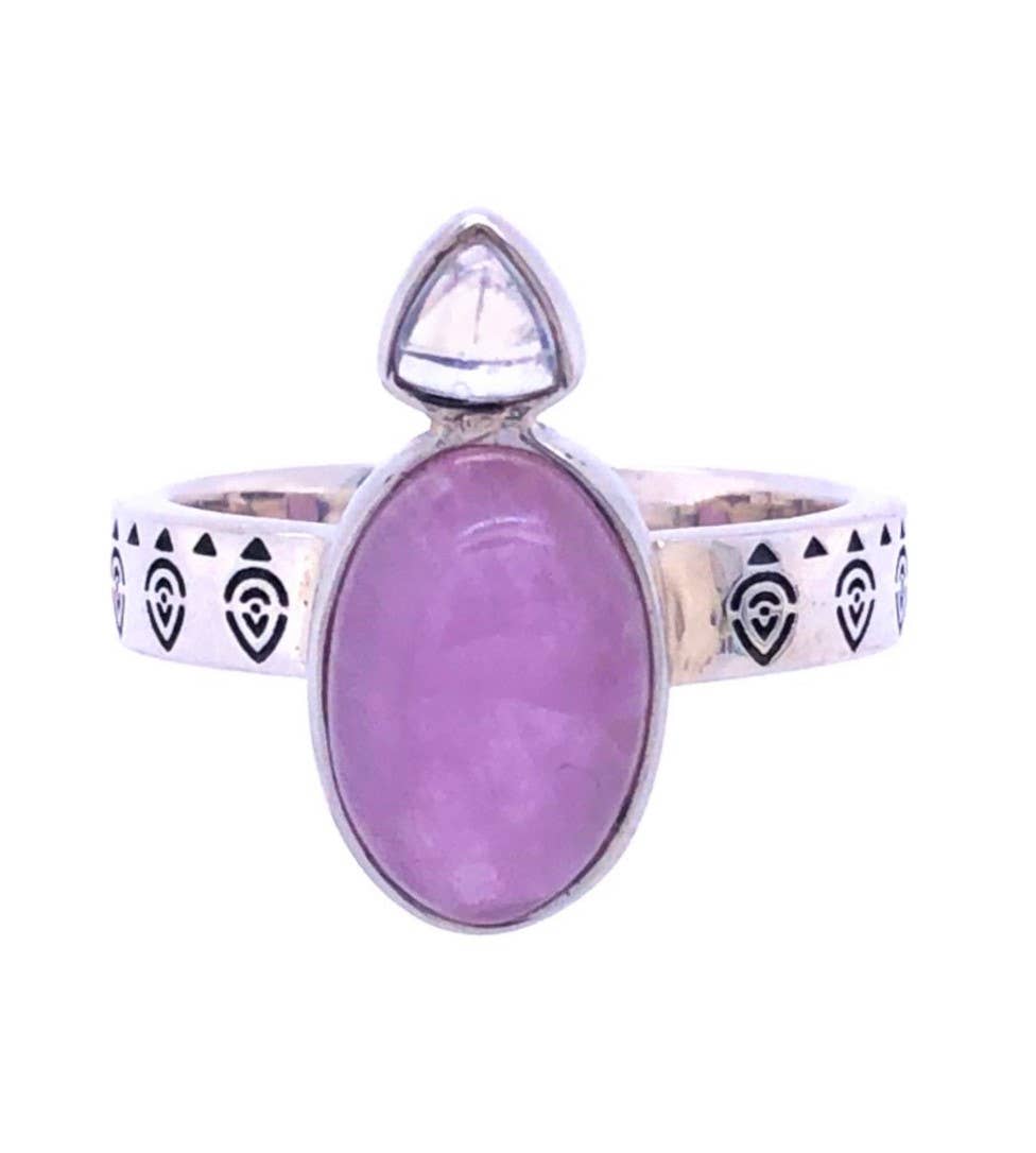 Kunzite Moonstone Divine Love Ring - Cozy Coven