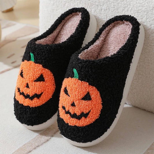 Halloween Jack O' Lantern Slippers