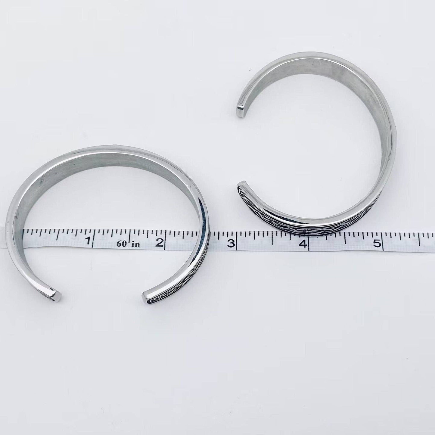 Stainless Steel Viking Rune Thor Hammer Cuff Bangle - MJ/BC