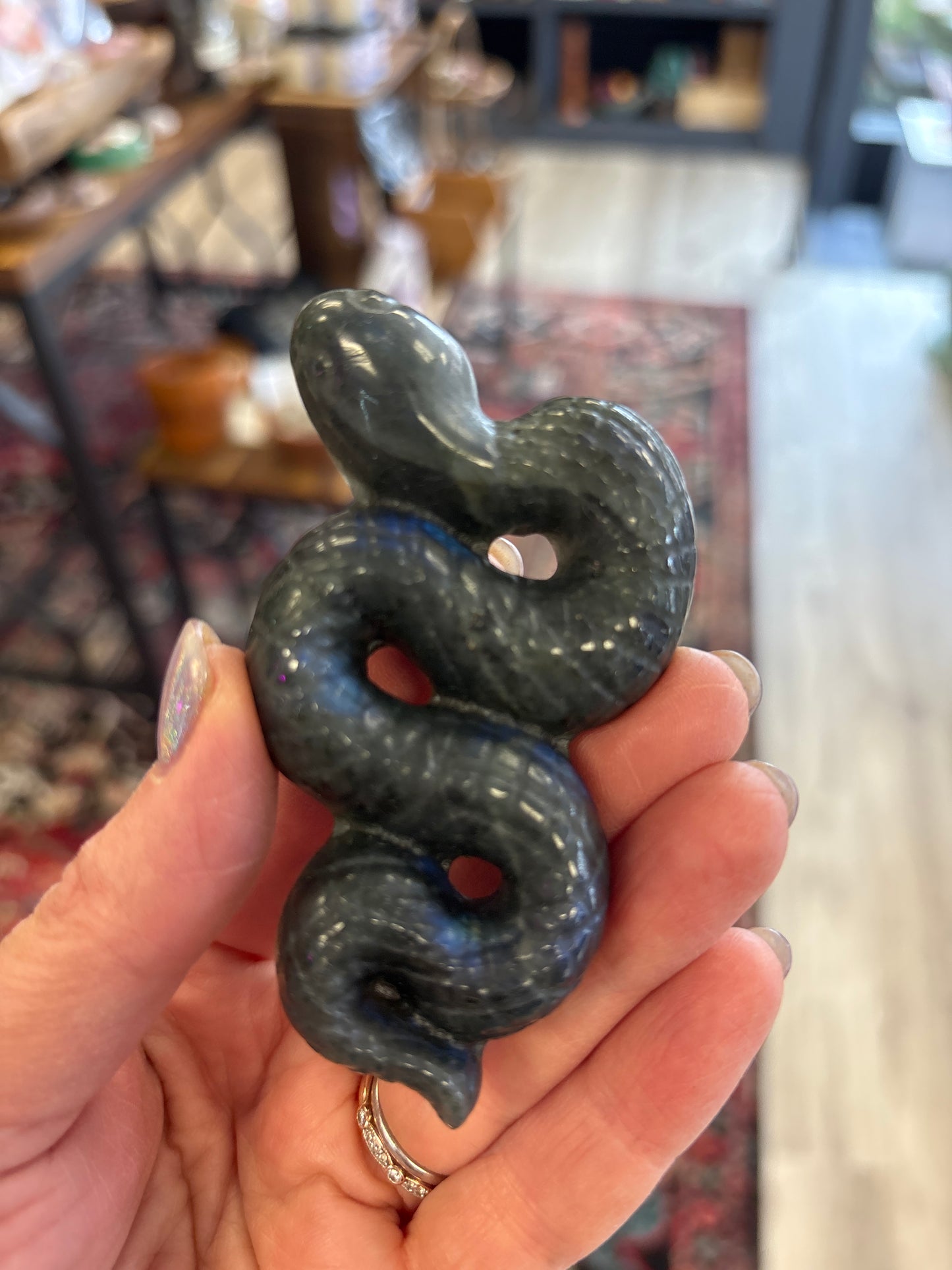 Crystal Snake Carving