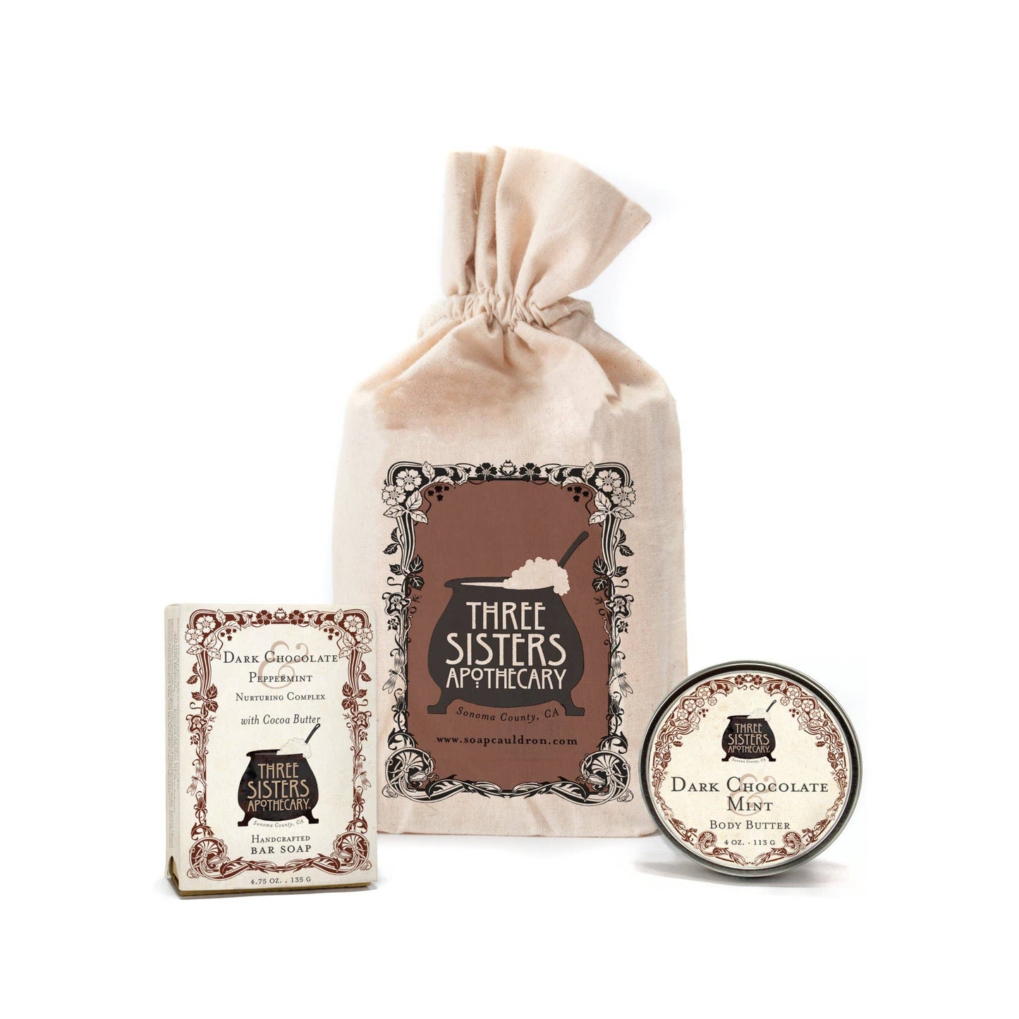 Muslin Gift Set Bar Soap & Body Butter