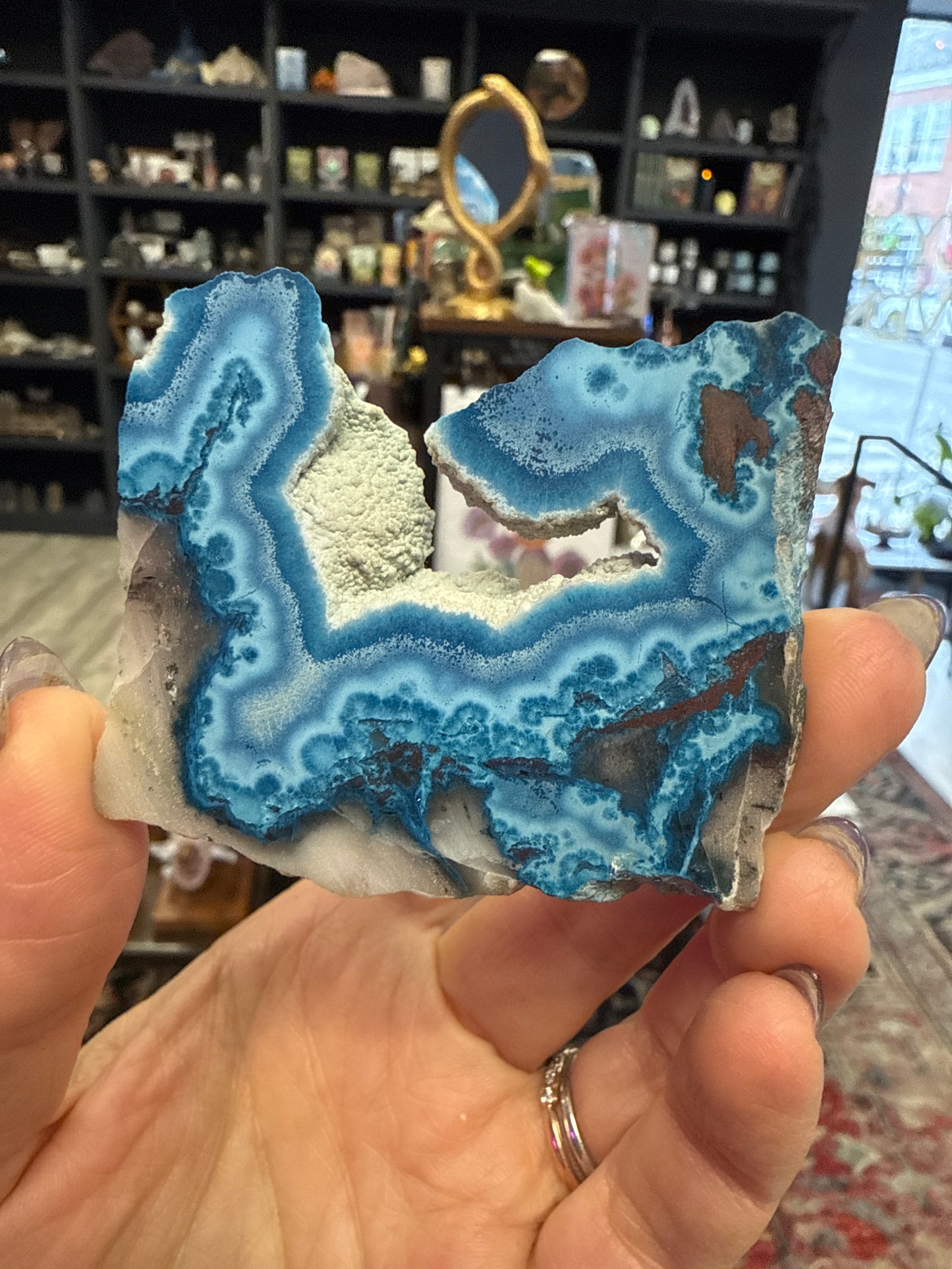 Shattuckite Quartz Mineral Specimen