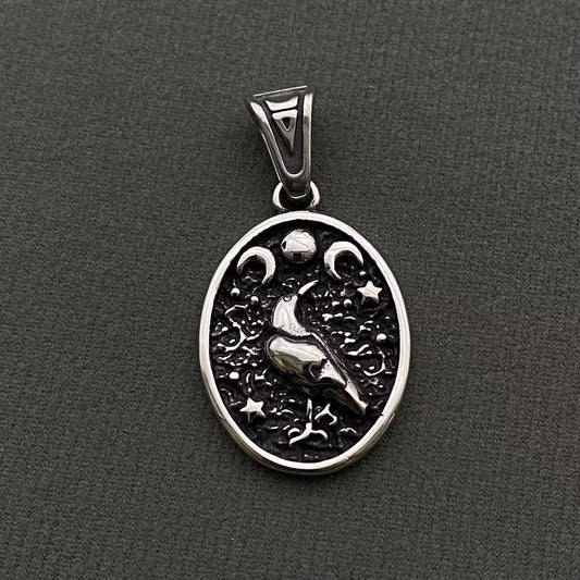 Viking Crow Stainless Steel Pendant