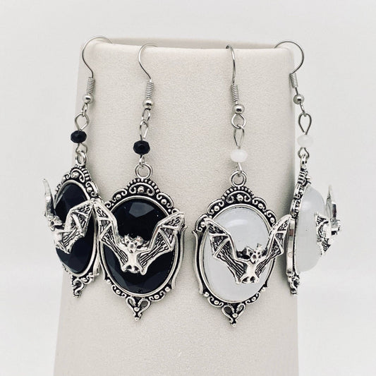 Gothic Bat Pendant Earrings - GT - Cozy Coven