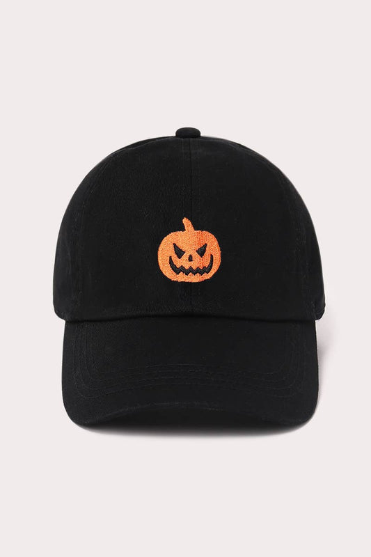 Halloween Pumpkin Embroidered Baseball Cap