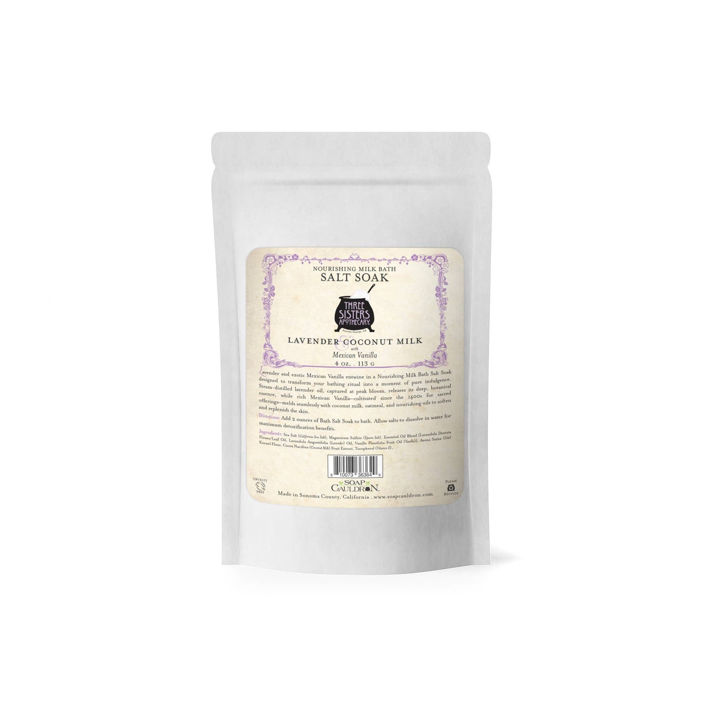Lavender & Mexican Vanilla Bath Salt Soak