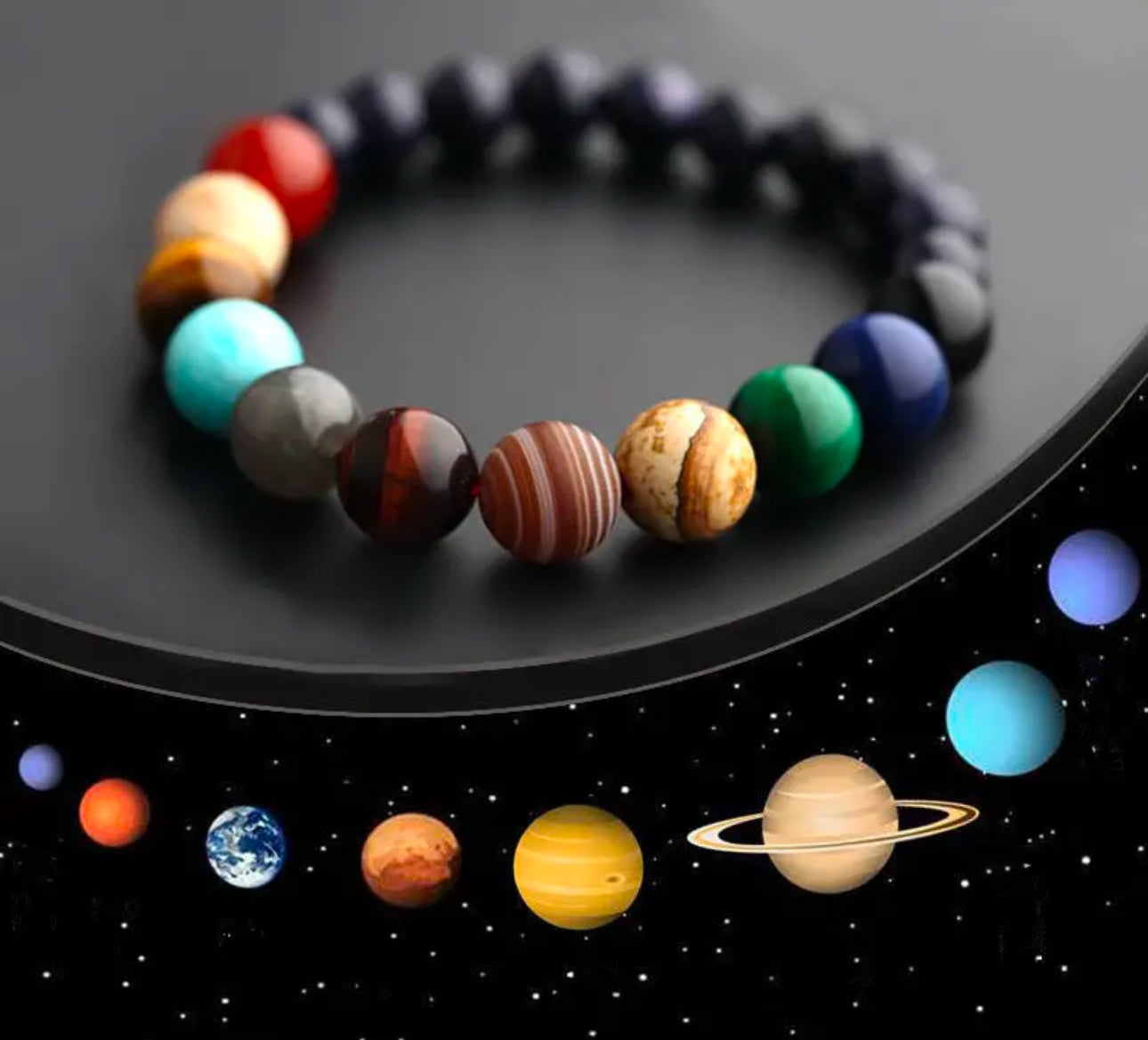 Nine Planets 🪐 Stone Bracelet