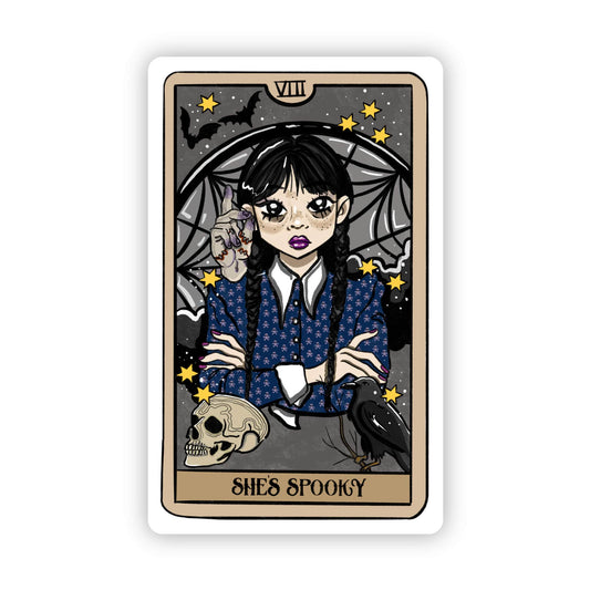 She's Spooky Tarot Card Sticker - Cozy Coven