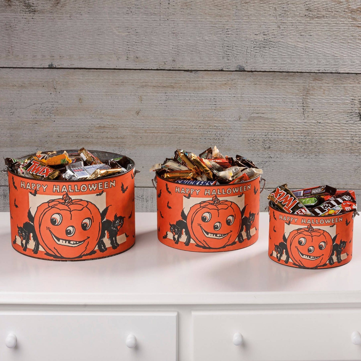 Vintage Happy Halloween Buckets