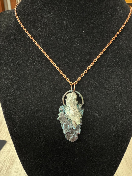 Azurite + Quartz Copper Electroplated | Handmade by Sacred Alchemy in Vermont