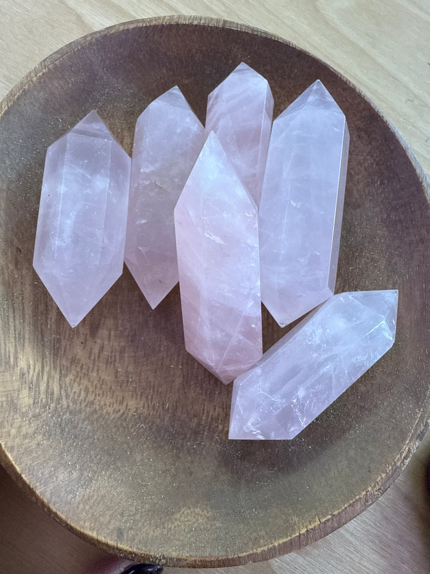 Rose Quartz Double Terminated Points