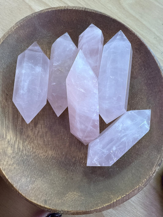 Rose Quartz Double Terminated Points