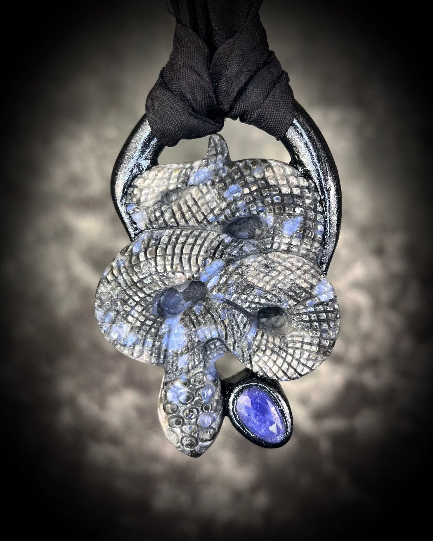 BECOME SPELLBOUND COLLECTION Que Sera Snake Talisman with Tanzanite