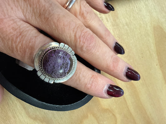 Purpurite Sterling Silver Ring - Cozy Coven