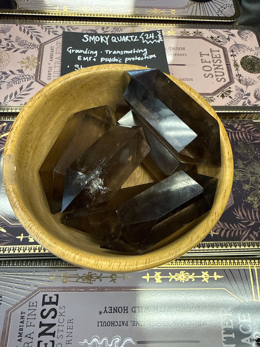 Smoky Quartz Double Terminated Points - Cozy Coven