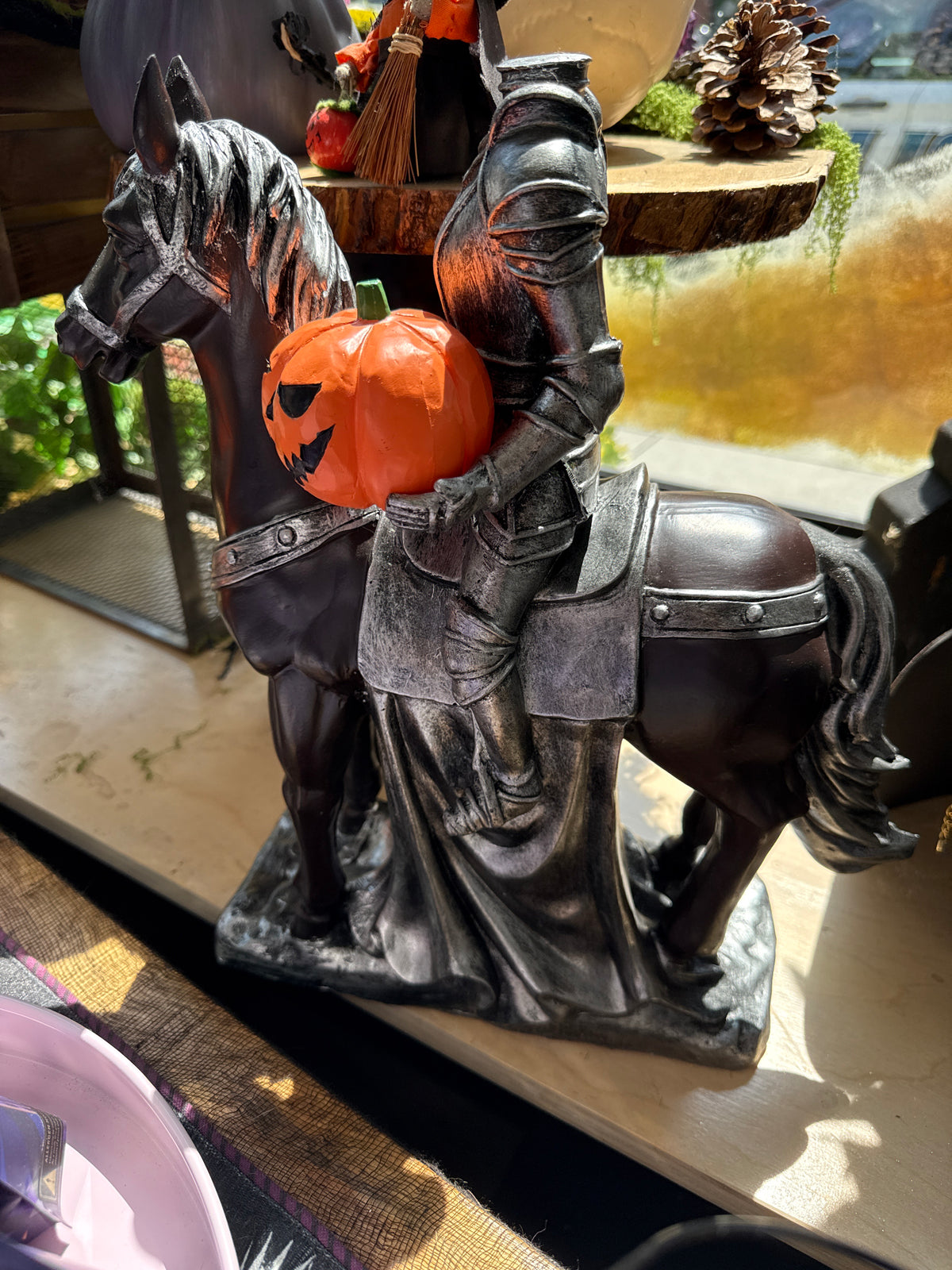 Light-up Headless Horseman Statue - Cozy Coven