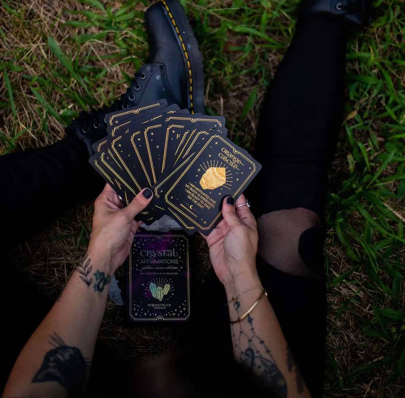 Crystal Affirmations Deck by Moonstruck Crystals - Golden Aura Edition