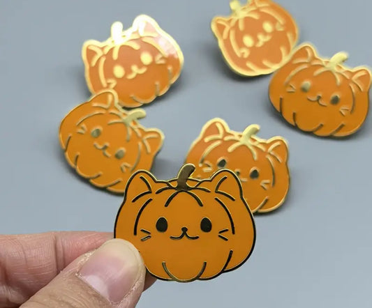 Pumpkin Cat Enamel Pin