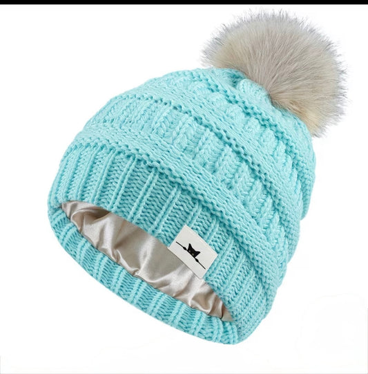 Lined Pompom Winter Beanies - Cozy Coven