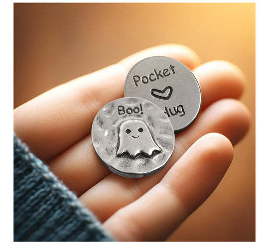 Cute Ghost Pocket Hug Coin