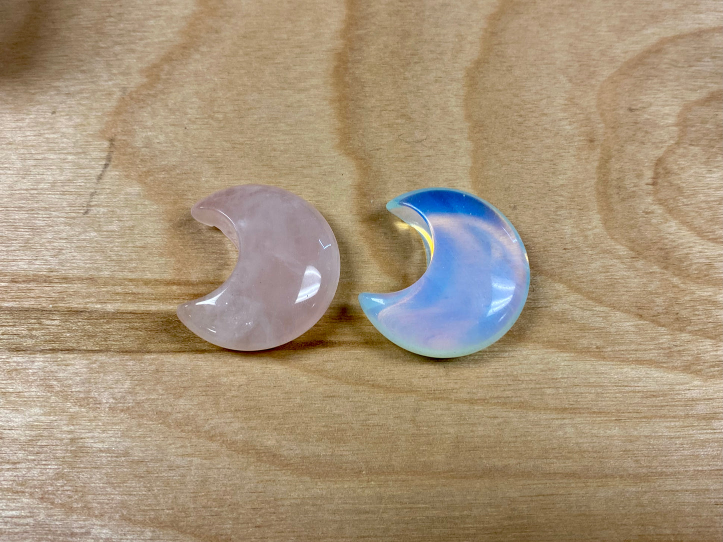 Rose Quartz Mini Moon and Stars