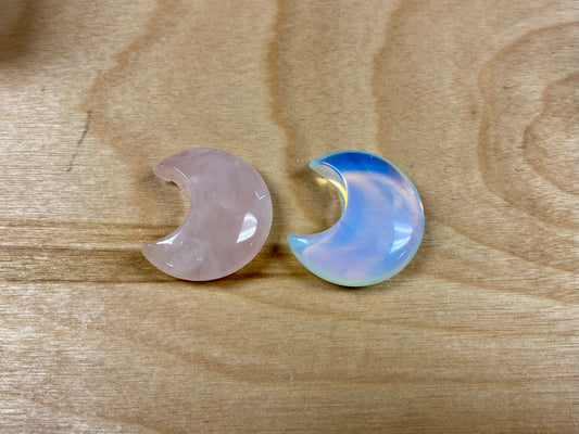 Rose Quartz Mini Moon and Stars