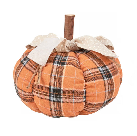 Orange Plaid Pumpkin