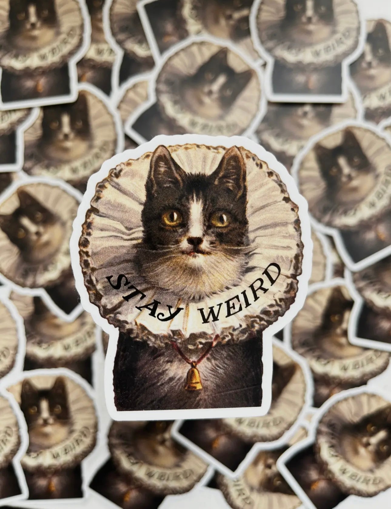 Stay Weird Kitty Vintage Sticker
