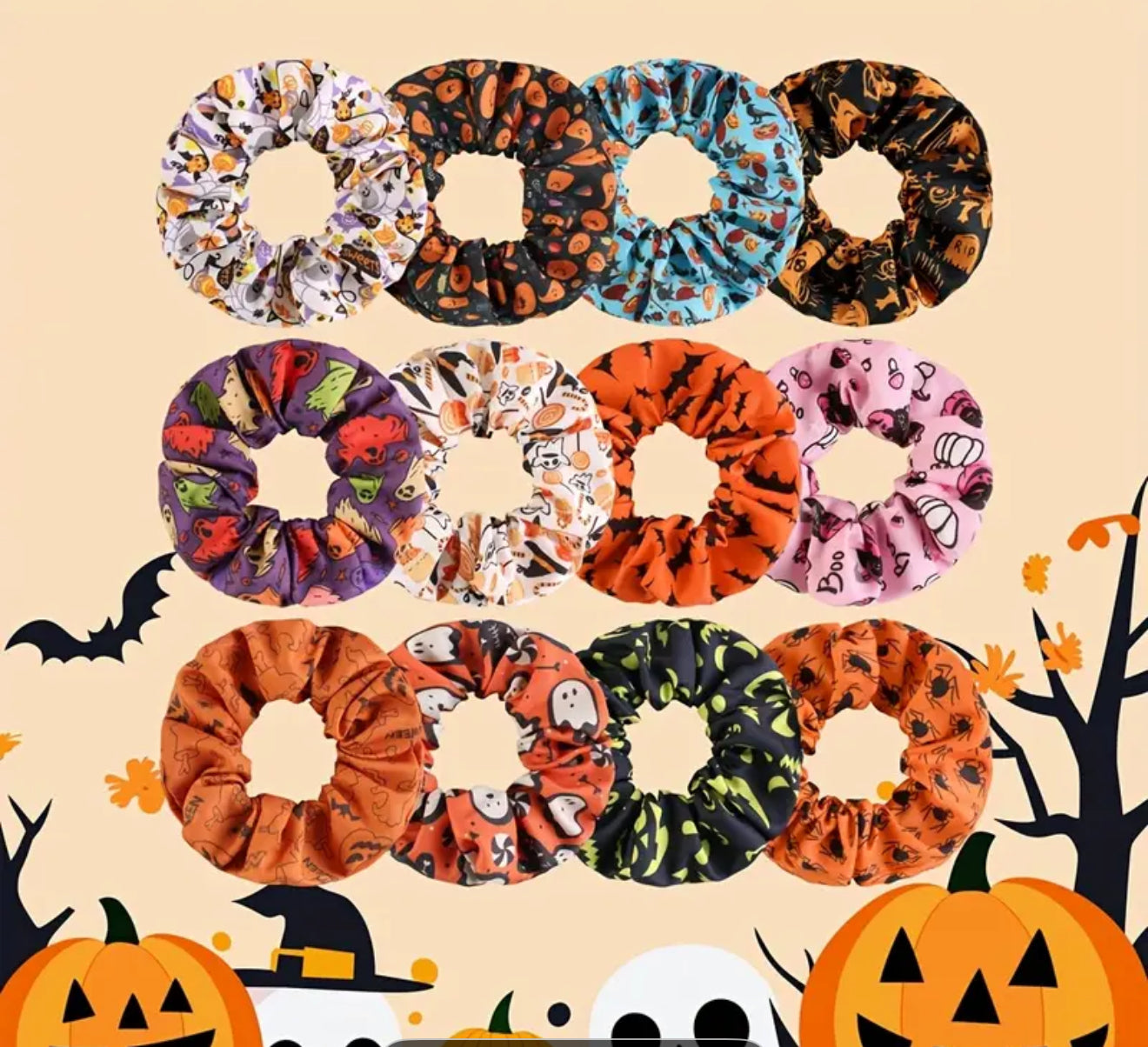 Halloween Hair Scrunchie