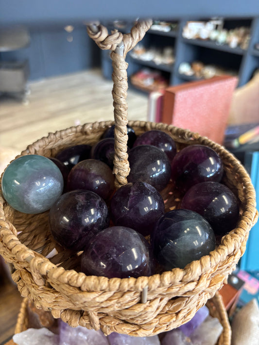 Rainbow Fluorite Small Spheres