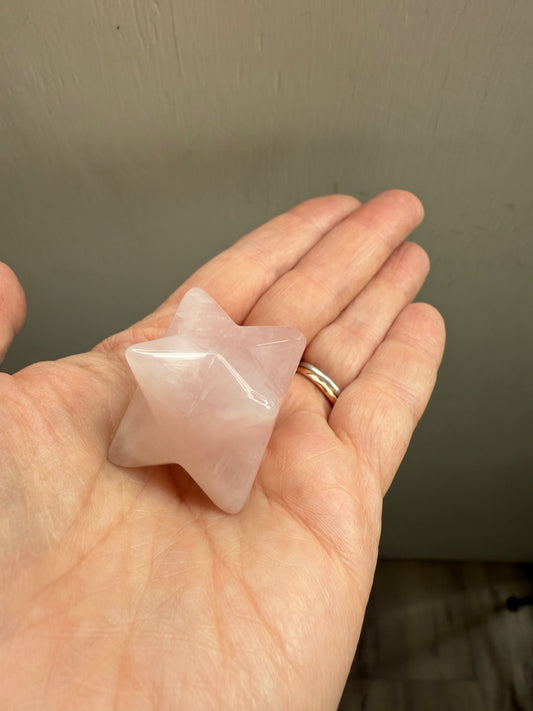Rose Quartz Merkaba Protection Sacred Geometry