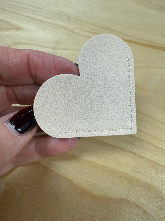 Leather Heart Shaped Bookmarks