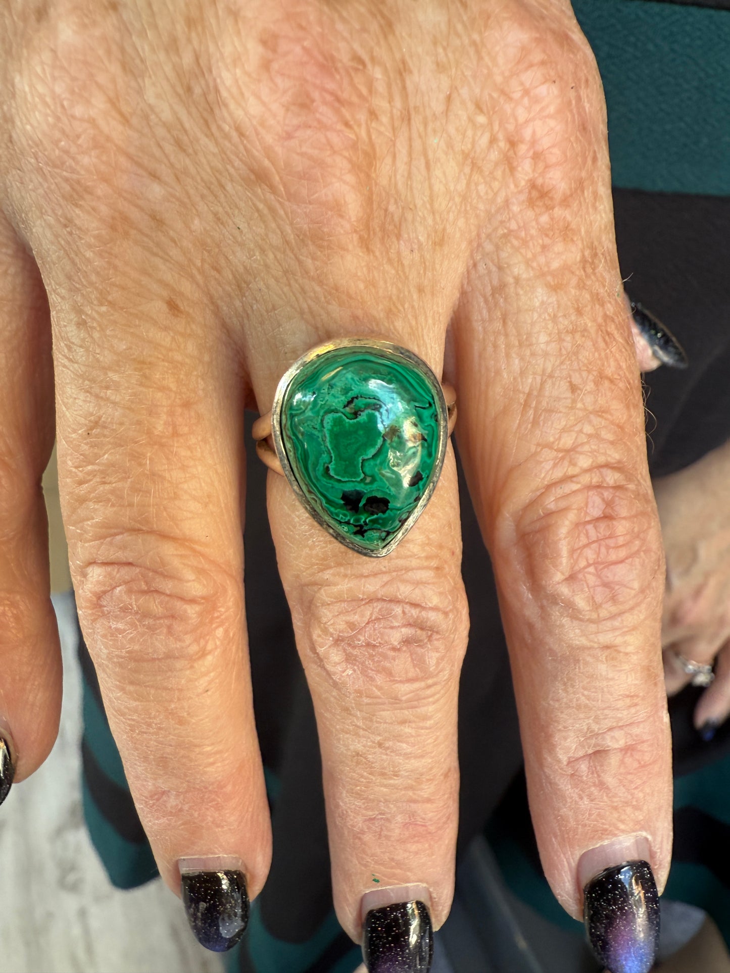Malachite Sterling Silver Ring