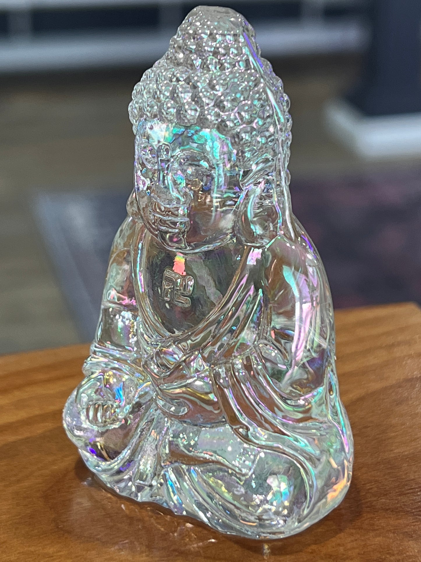 Clear Quartz Aura Sitting Buddha