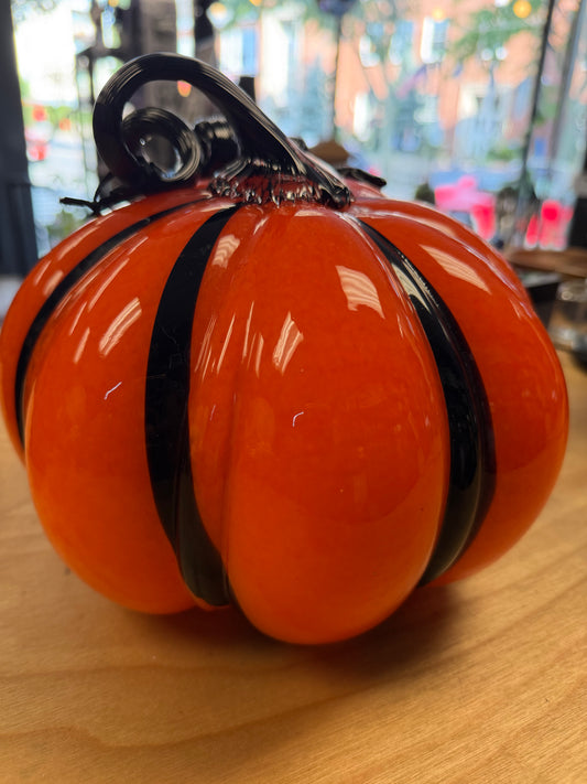 Hand Blown Glass Pumpkin - Cozy Coven