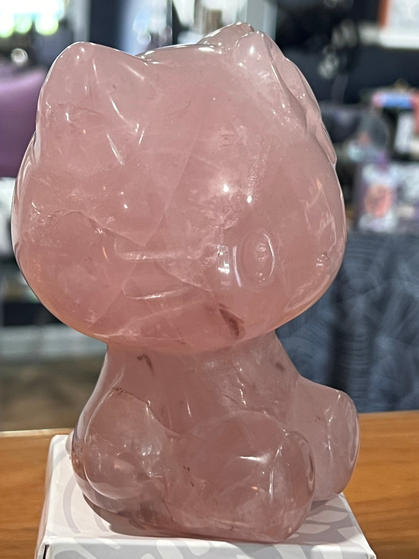 Rose Quartz Extra Large Hello Kitty Carving