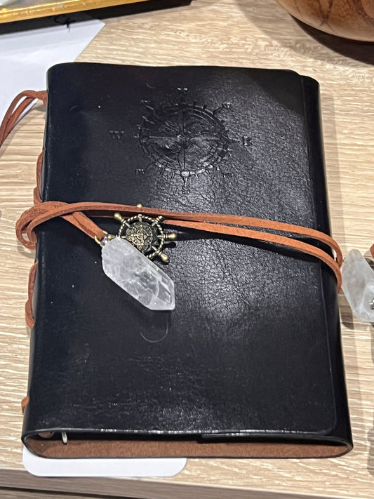 Leather Journal With Quartz Clasp