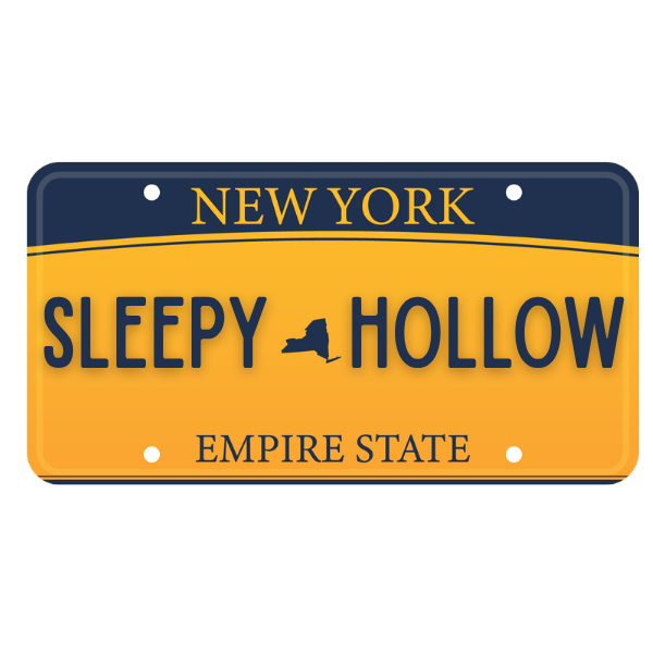 License Plate Sticker | Sleepy Hollow NY