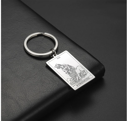 Major Arcana Tarot Keyrings - Stainless Steel Keyring for Men and Women