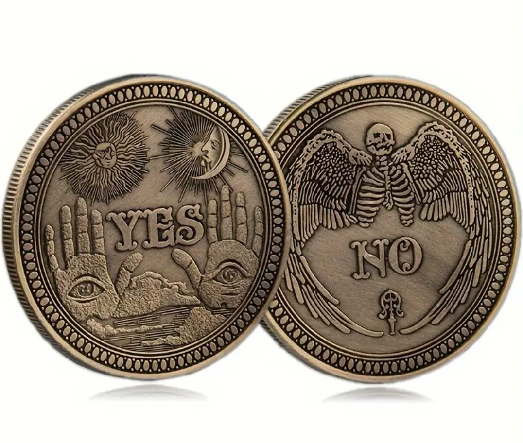 Vintage Style "Yes" or "No" Decision Making Coin