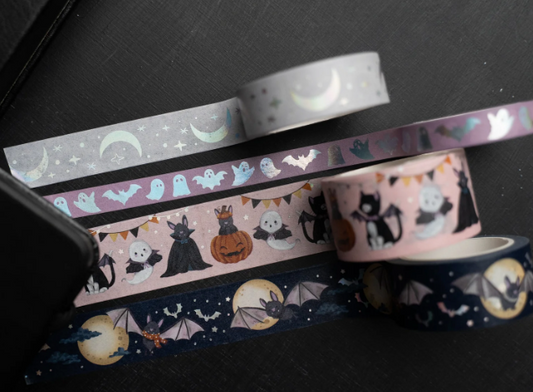 Cute Bat Washi Tape Set | Archer & Olive Halloween 2025