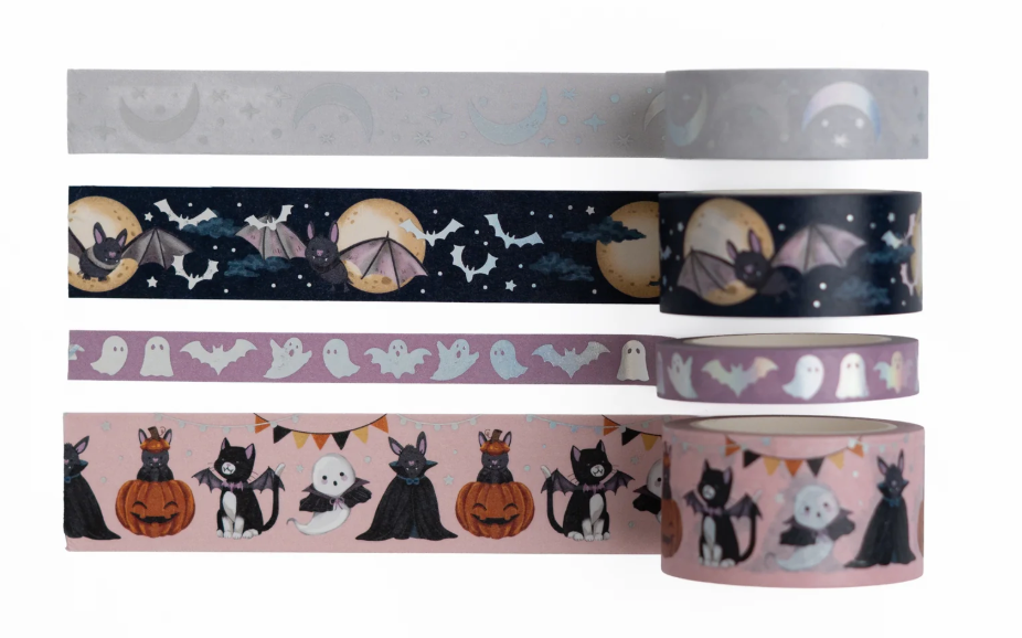 Cute Bat Washi Tape Set | Archer & Olive Halloween 2025