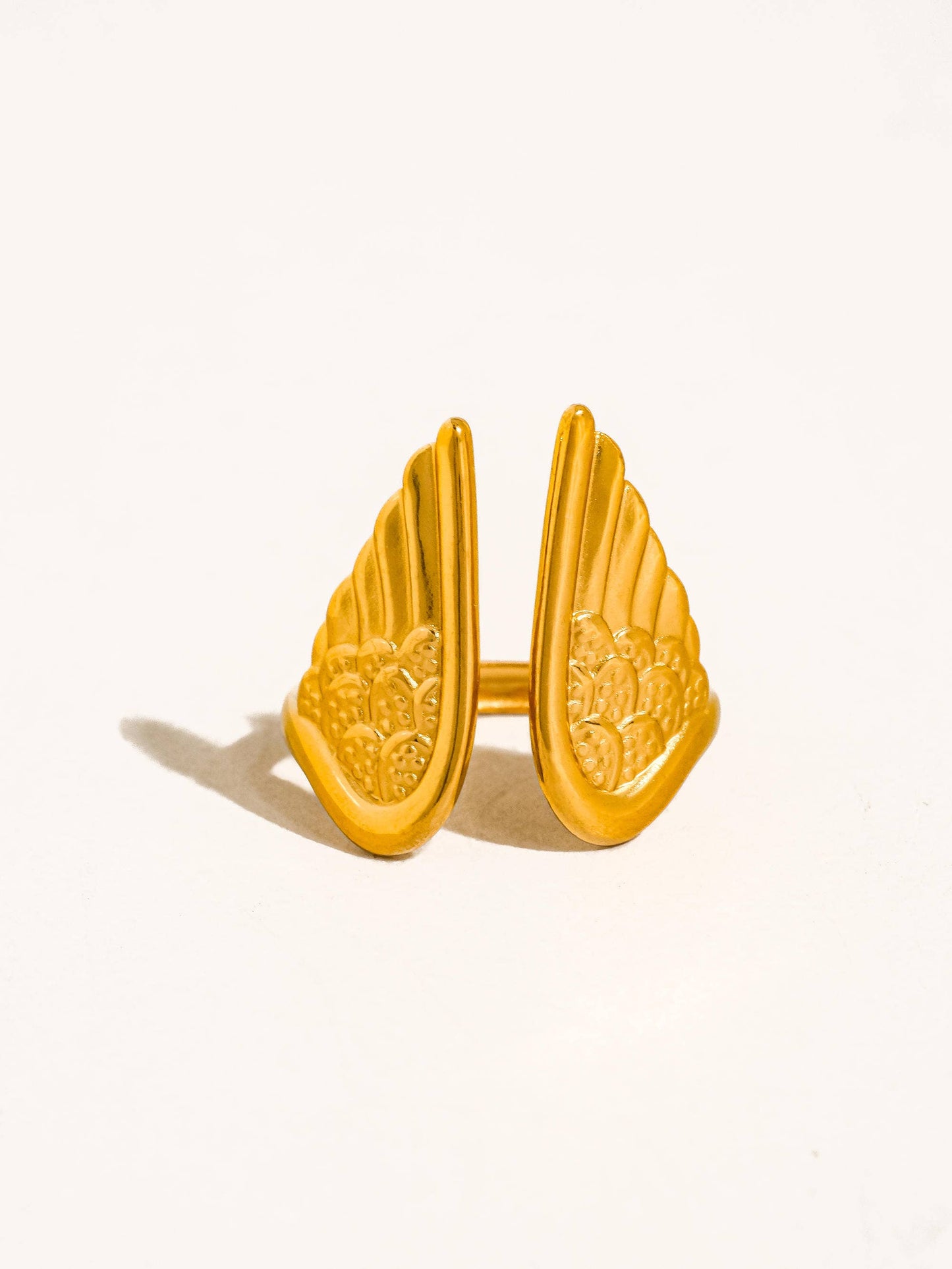 Silvane 18K Gold Non-Tarnish Angel Wing Ring - Cozy Coven