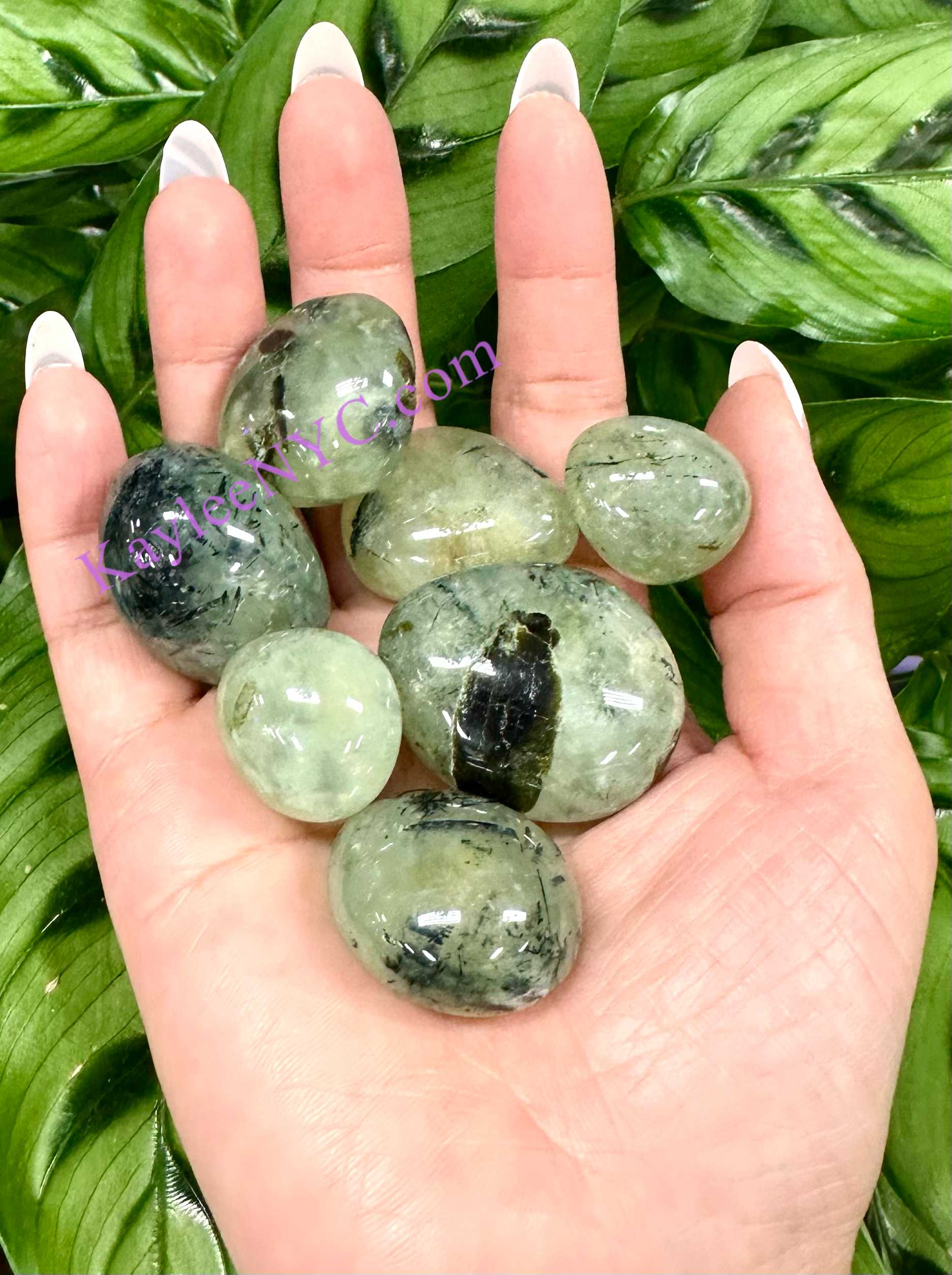 2 Lbs Natural Prehnite Tumble Healing Energy - Cozy Coven