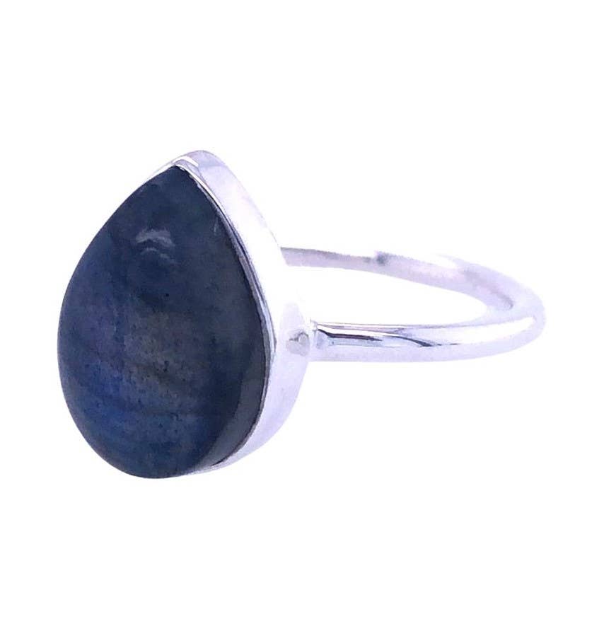 Labradorite Tear of Joy Ring - Cozy Coven