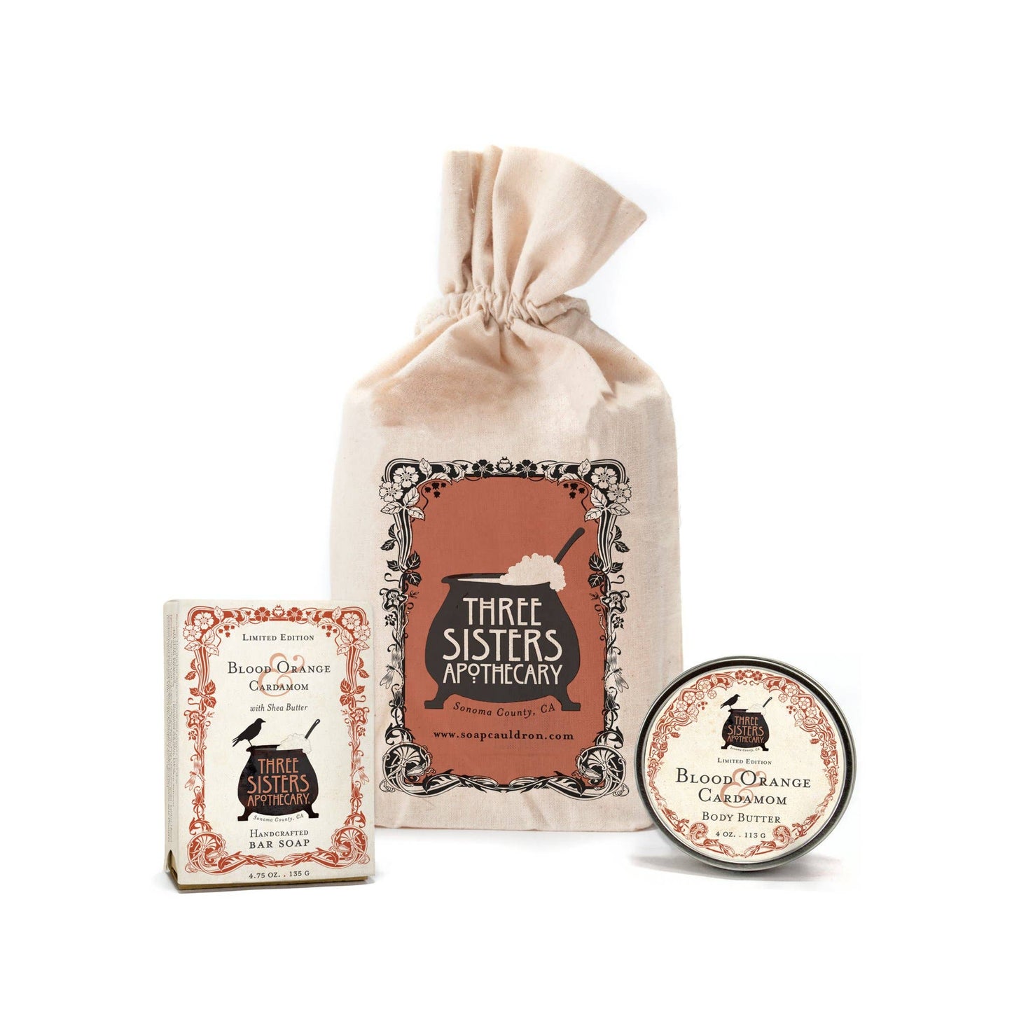 Muslin Gift Set Bar Soap & Body Butter