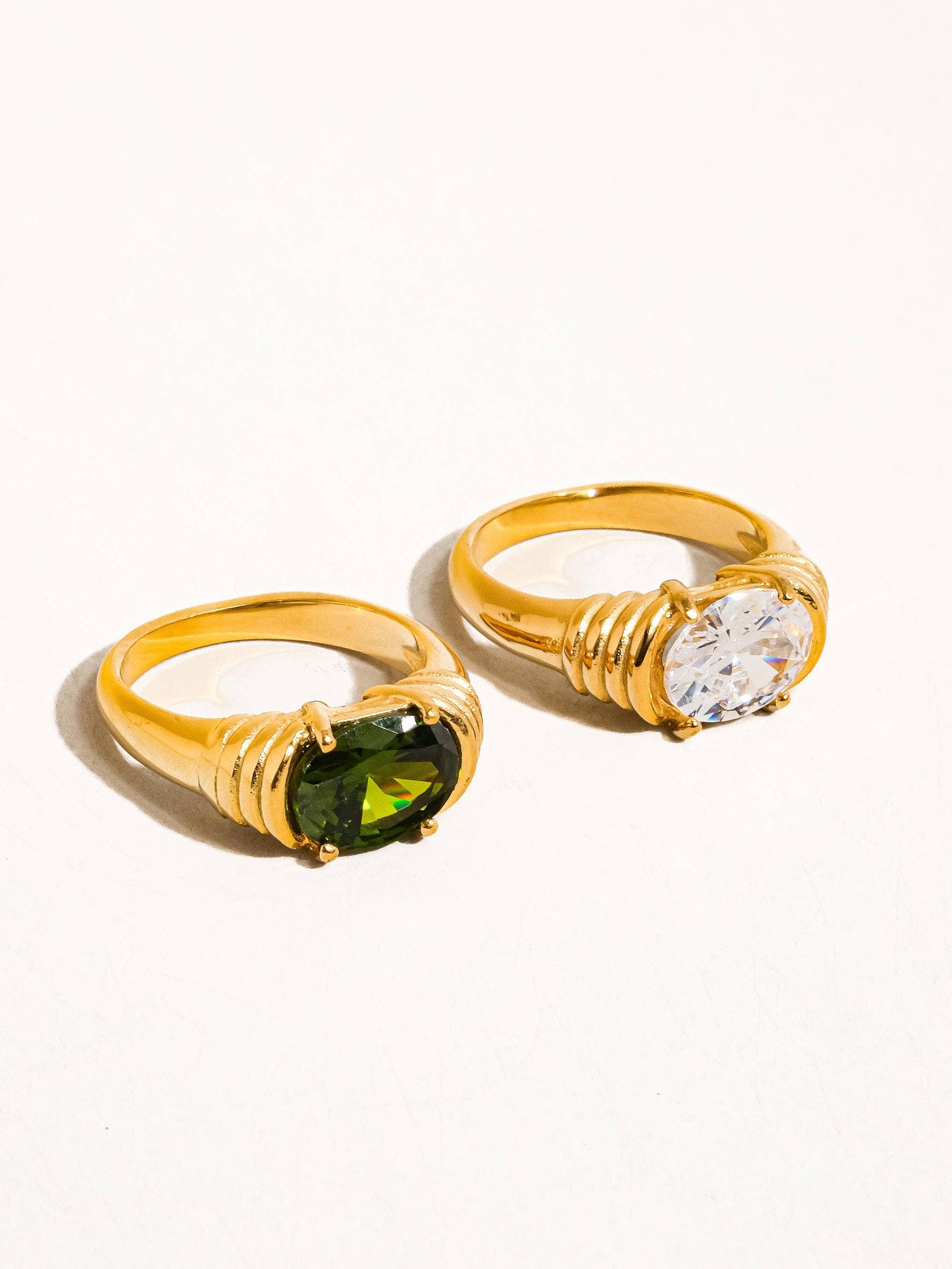 Verna 18K Gold Non-Tarnish Rhinestone Ring - Cozy Coven