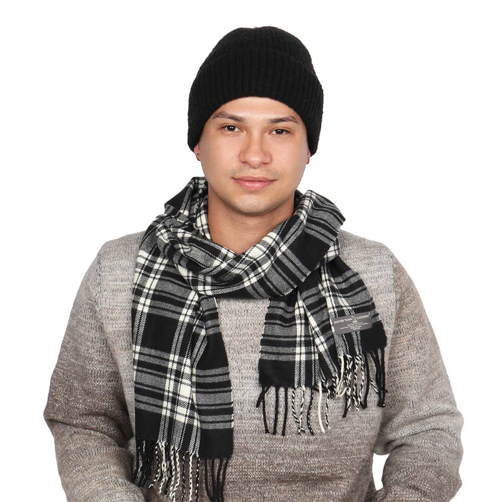 Holiday Soft Knit Cuffed Beanie + Vegan Cashmere Scarf SET