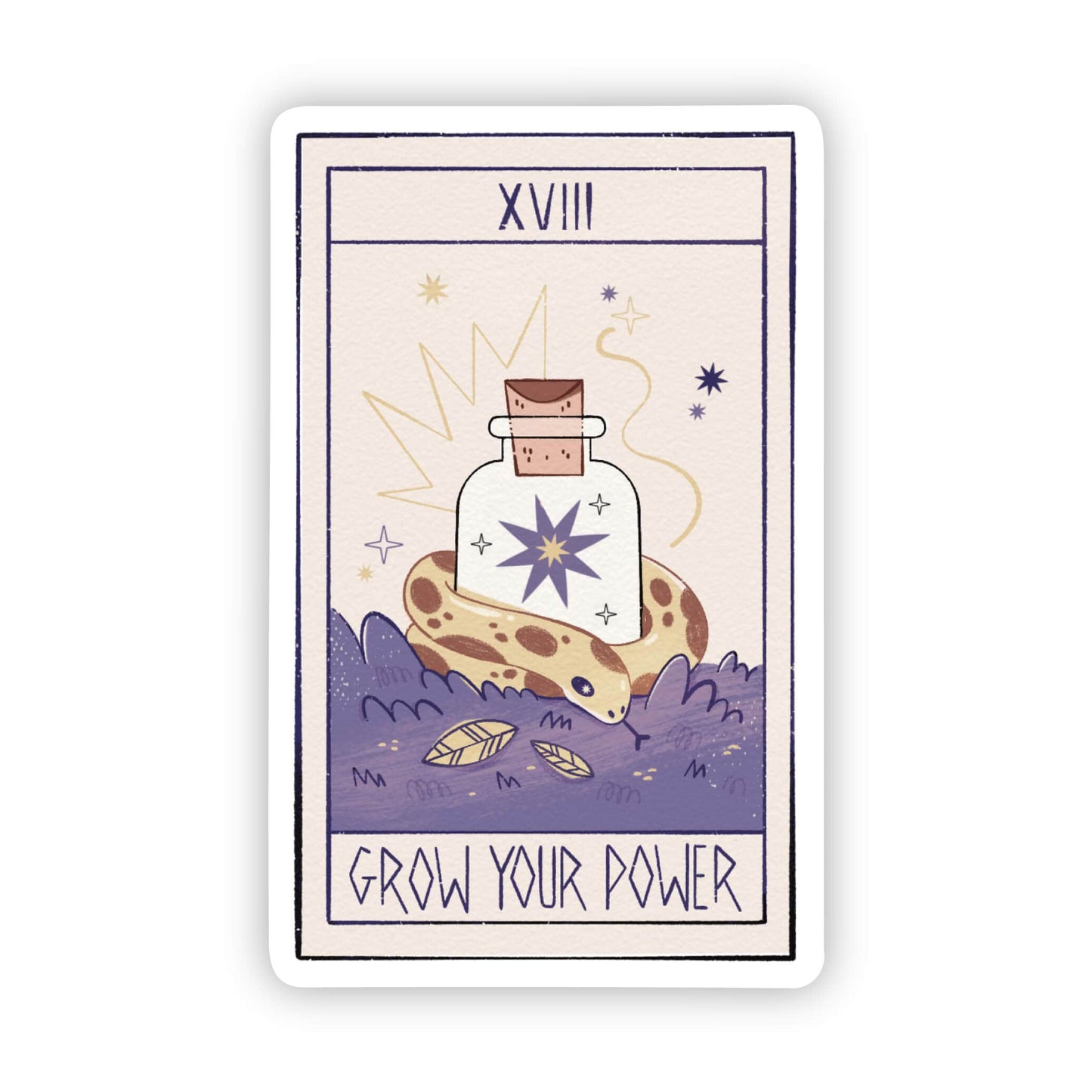 "Grow your power" tarot witch sticker - Cozy Coven