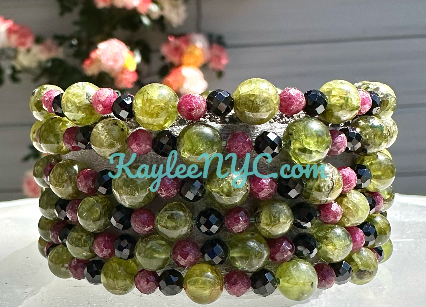 Leo Zodiac Natural Crystal Healing Stretch Bracelet ~7.5"
